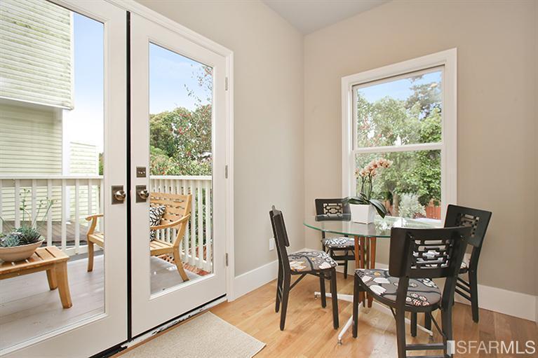 dining room and patio