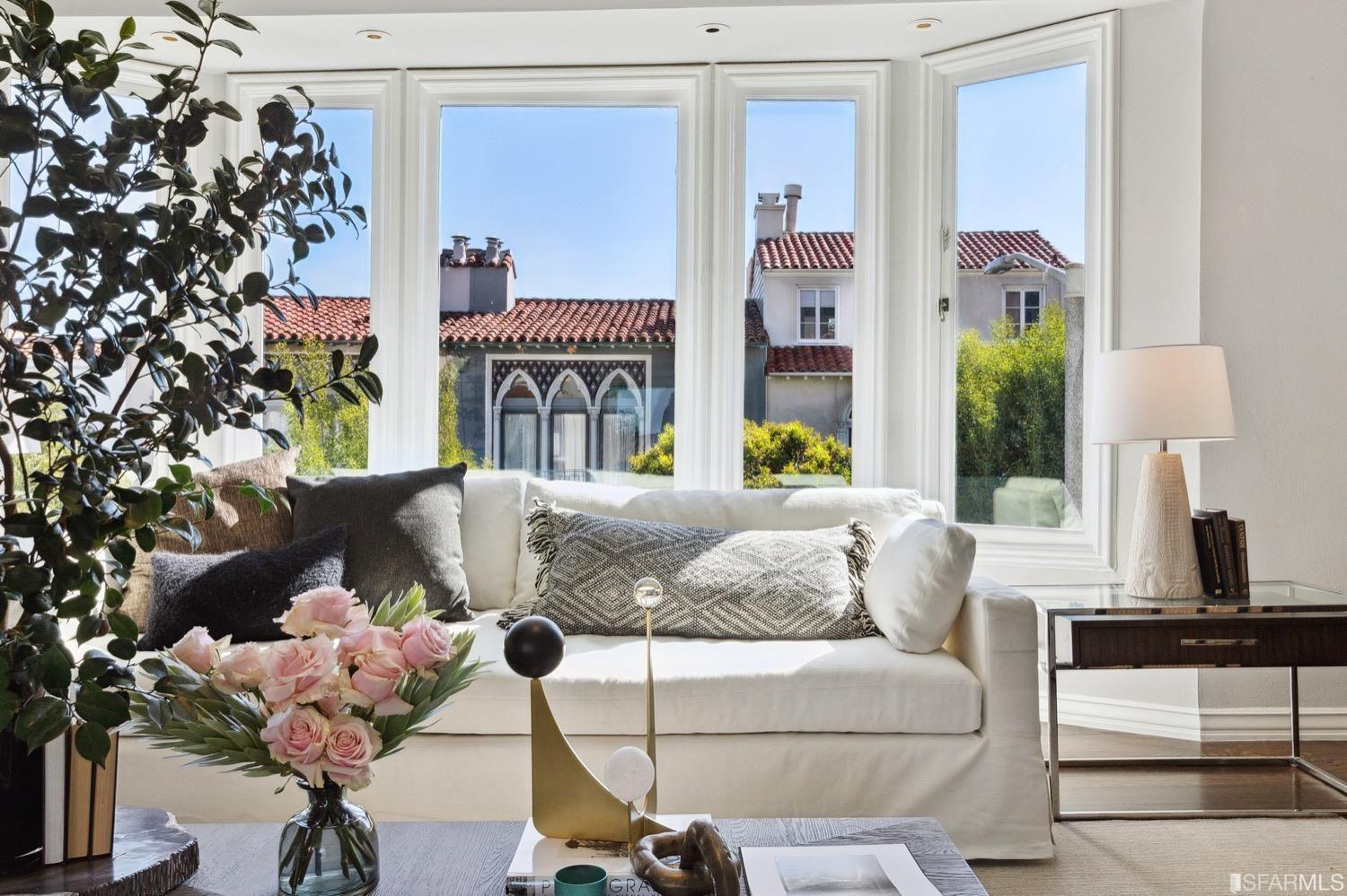 living room with coffee table