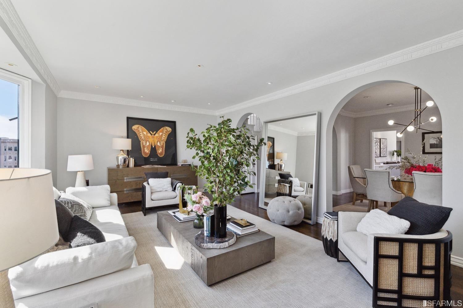 living room sofas archway