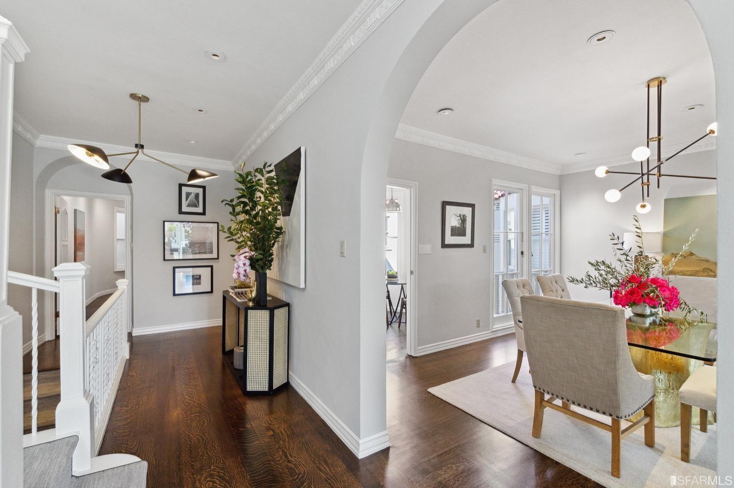 hallway connecting several rooms