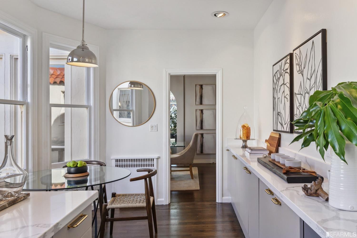 long view into formal dining area