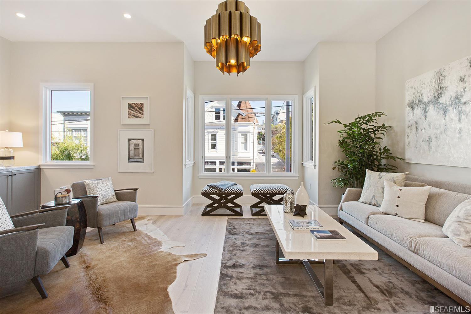 Couch in family area SF residence