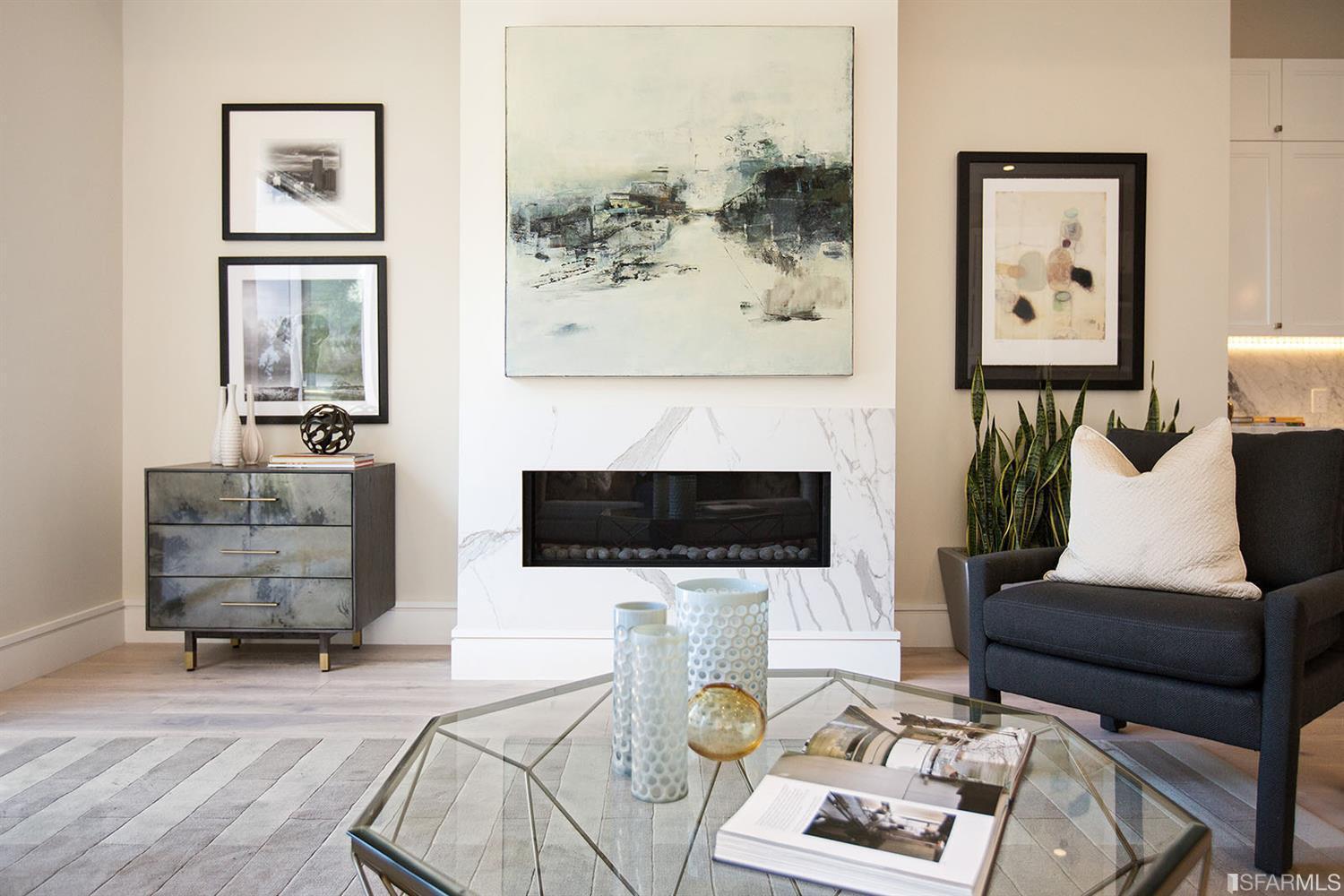 Den fireplace SF residence