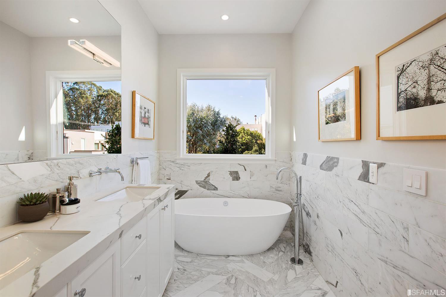 Master bathroom with stand alone tub SF image #2