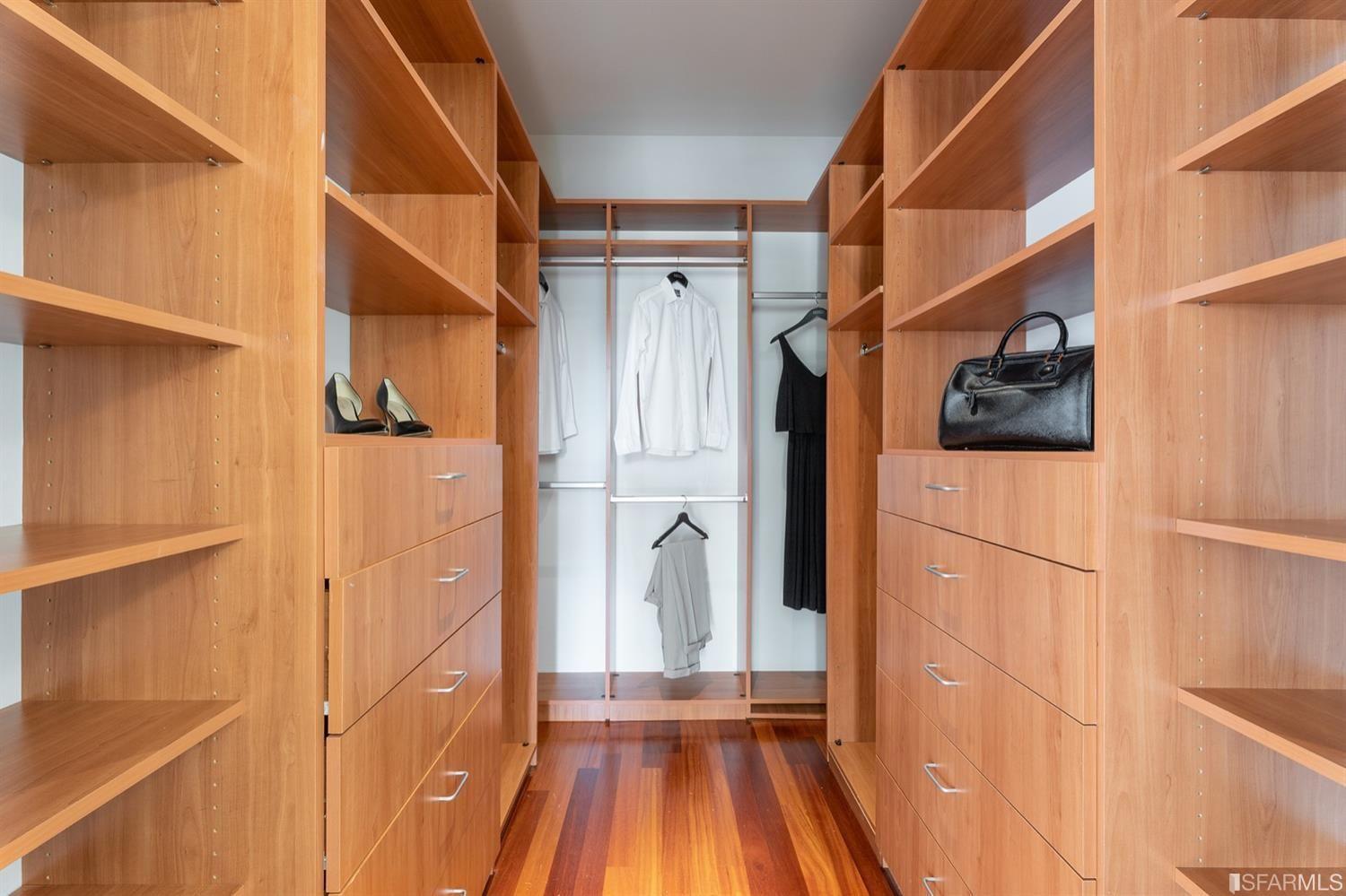 217-219 16th Avenue Walk in closet with hardwood.