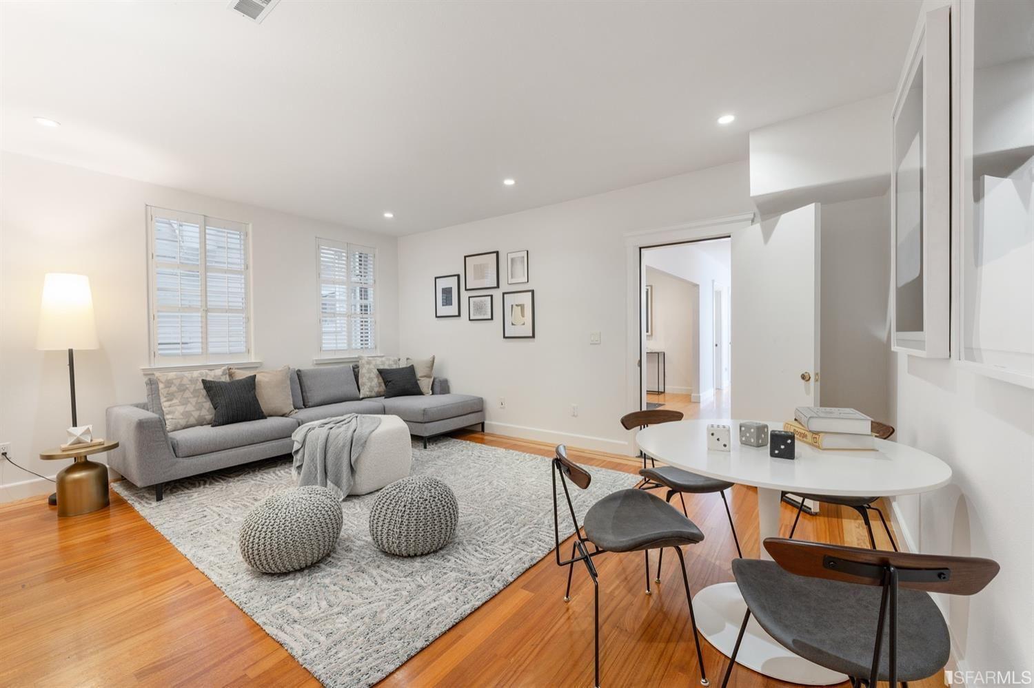 217-219 16th Avenue TV/Family room, modern and more casual. 